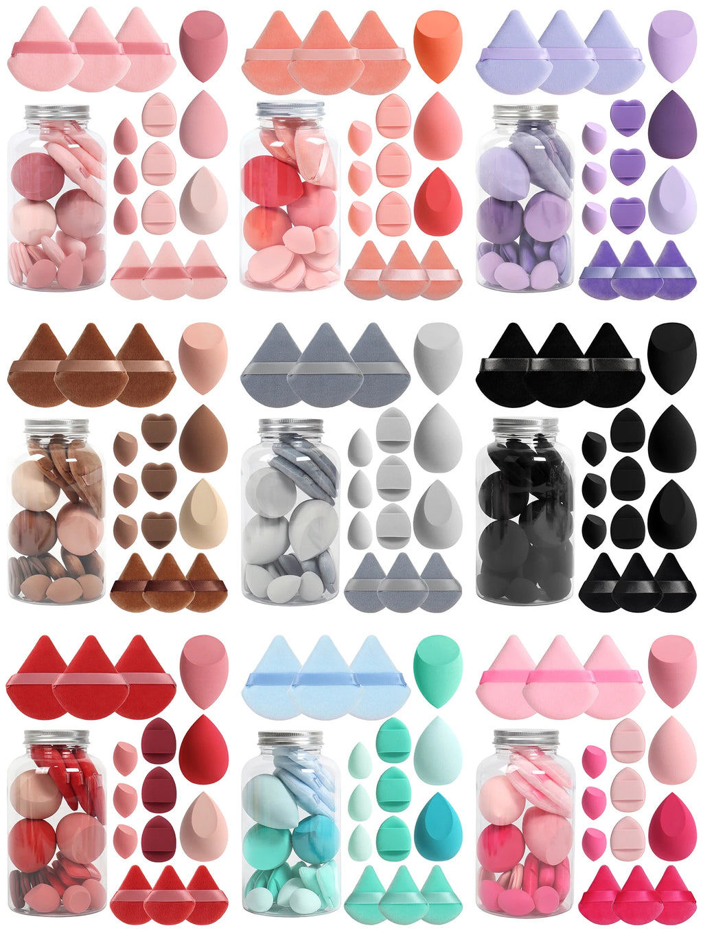 The Glow-Up Bundle: 15-Piece Precision Sponge & Powder Puff Collection