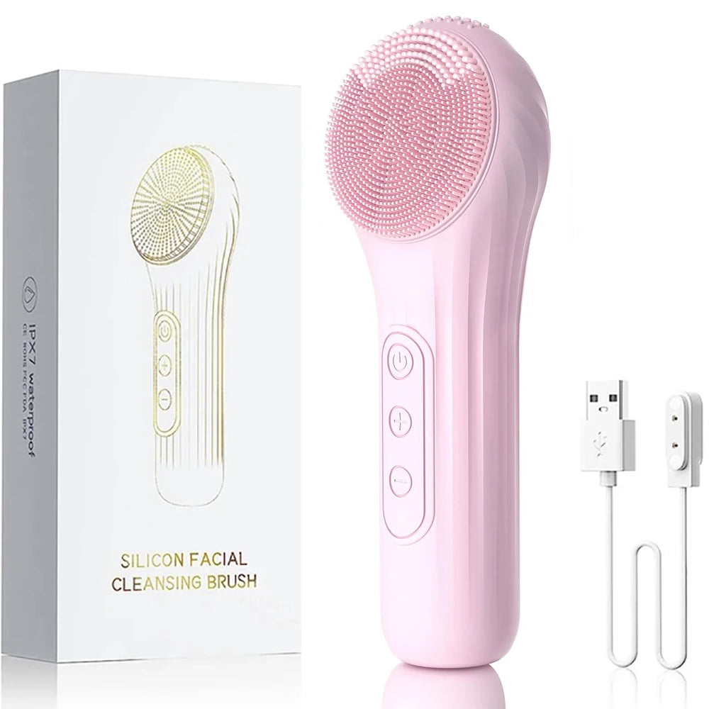 Sonic Glow Facial Cleansing Device – 100% Waterproof & Rechargeable