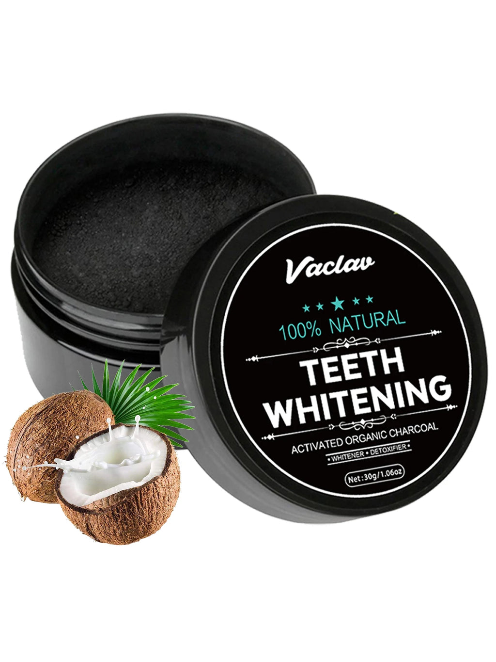 Vaclav Activated Charcoal Teeth Whitening Powder