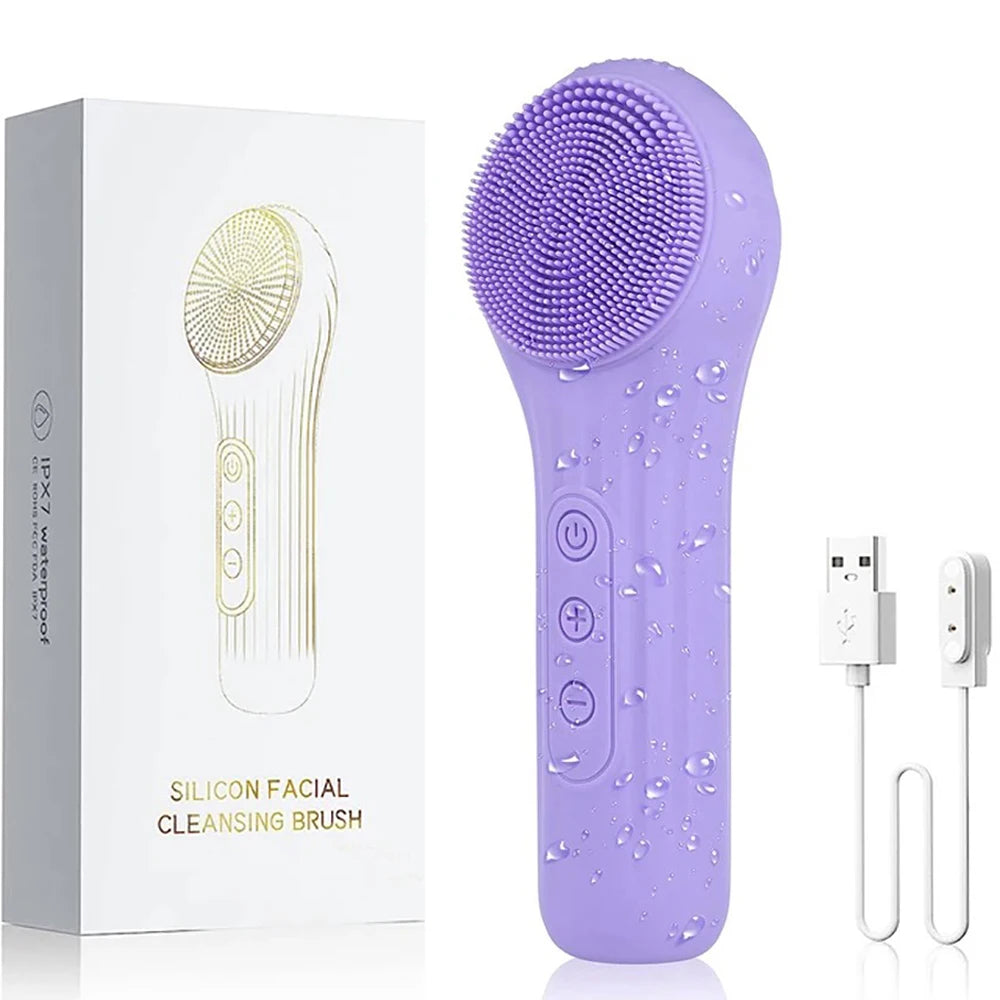 Sonic Glow Facial Cleansing Device – 100% Waterproof & Rechargeable