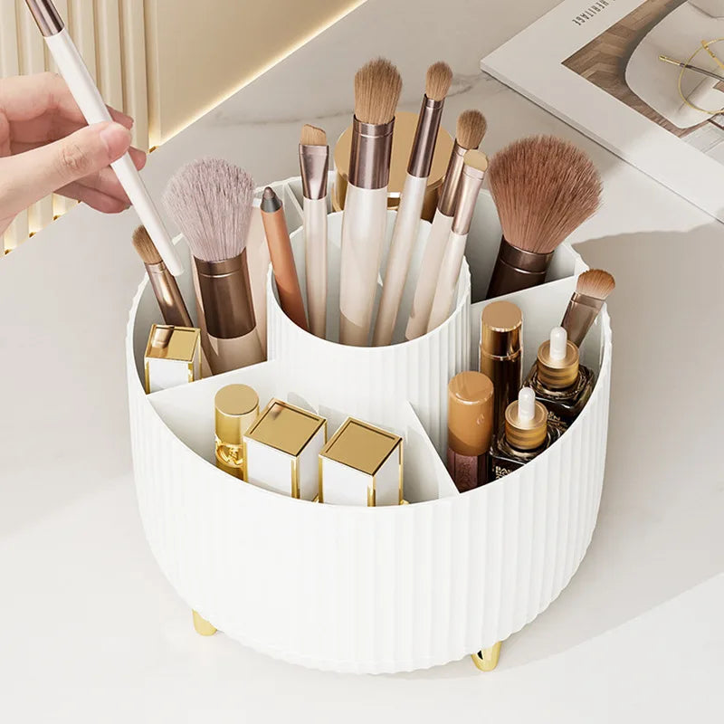 The 360° Infinite Glow Organizer – Rotating Luxury Cosmetic Tower