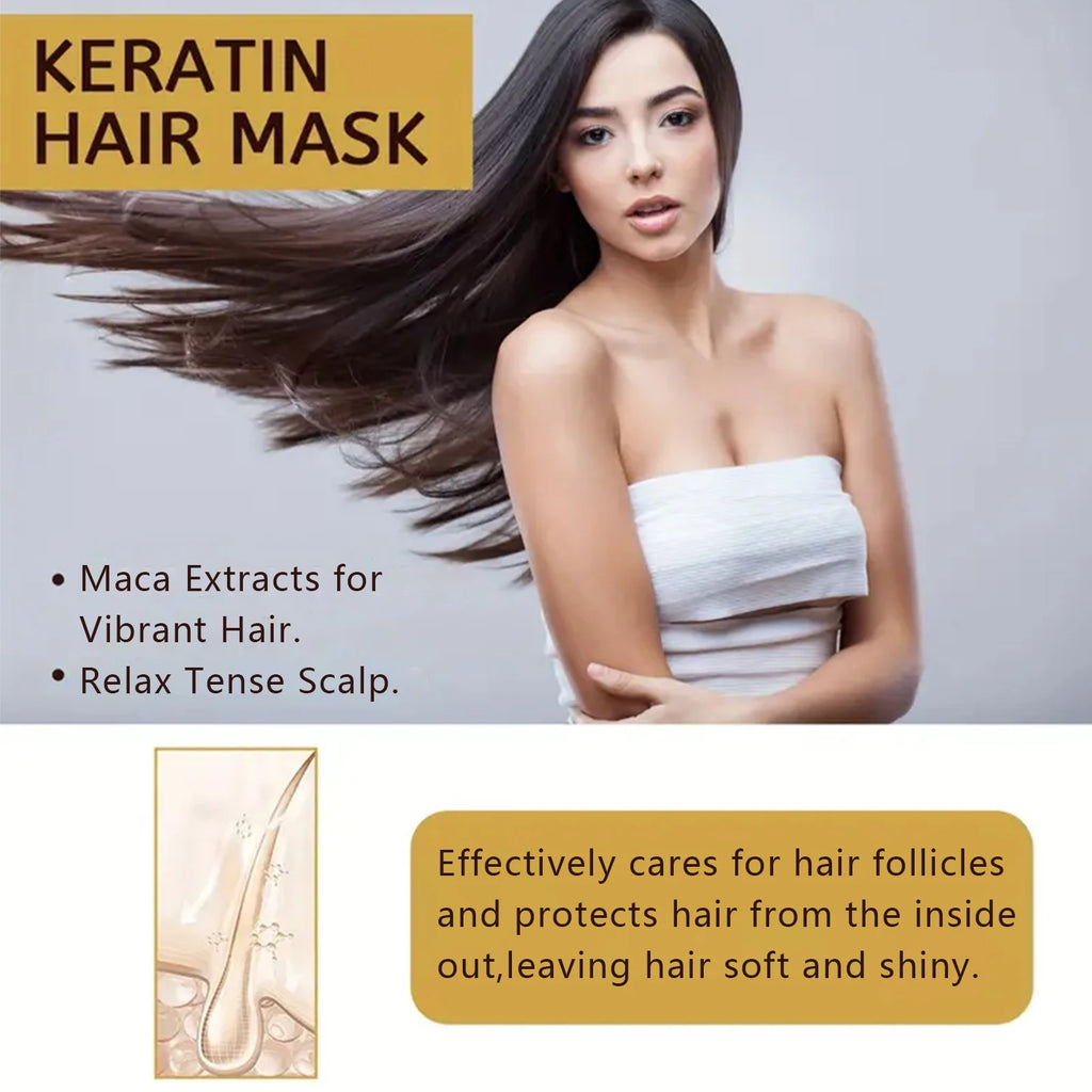 Keratin Hair Mask – 5-Second Deep Repair Treatment