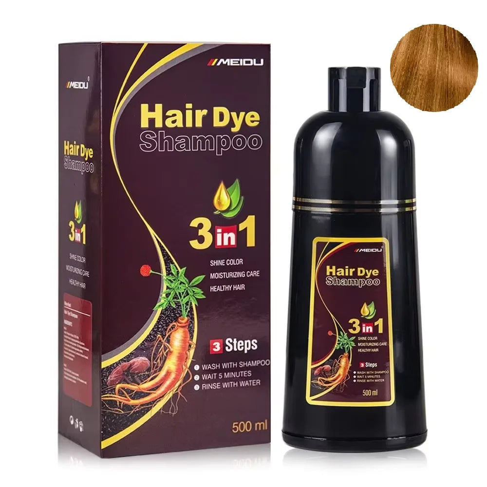Meidu 3-in-1 Instant Hair Coloring Shampoo – Natural Black & More
