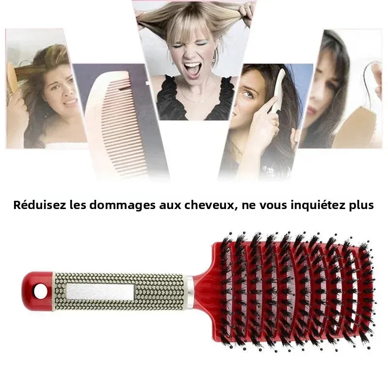 Boar & Nylon Hair Brush – Scalp Massage & Detangling