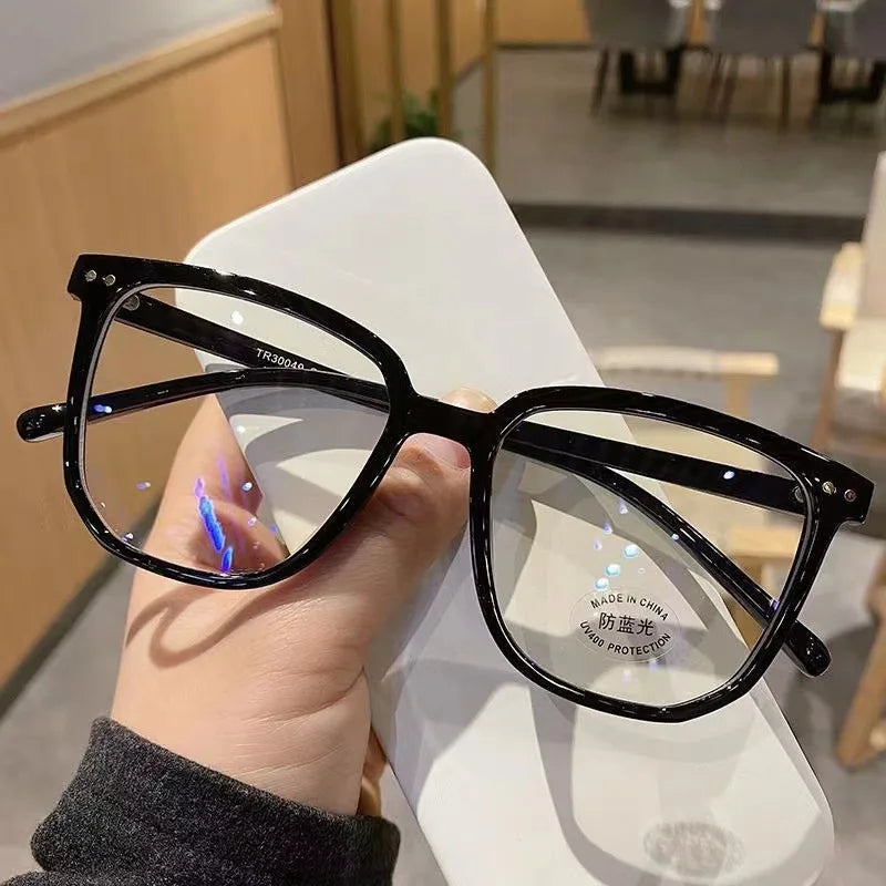 Blue Light Blocking Glasses for Women – Retro Flat Frame Eyeglasses