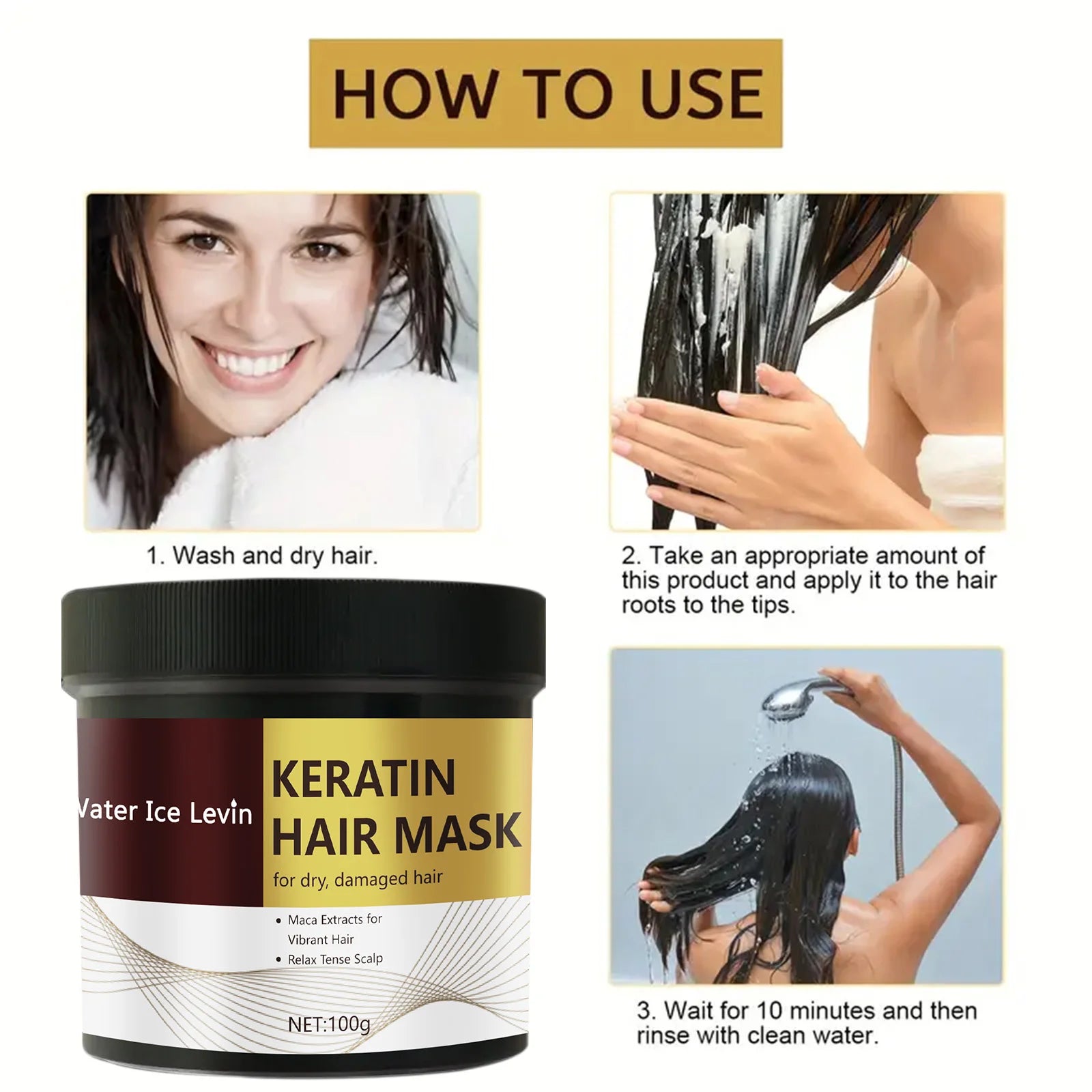 Keratin Hair Mask – 5-Second Deep Repair Treatment