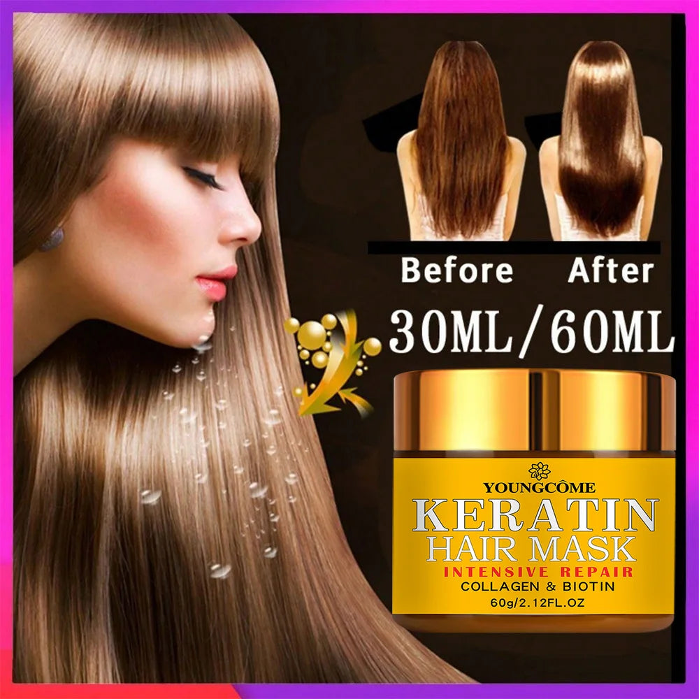 Biotin Collagen Keratin Hair Mask – Deep Repair & Nourishment