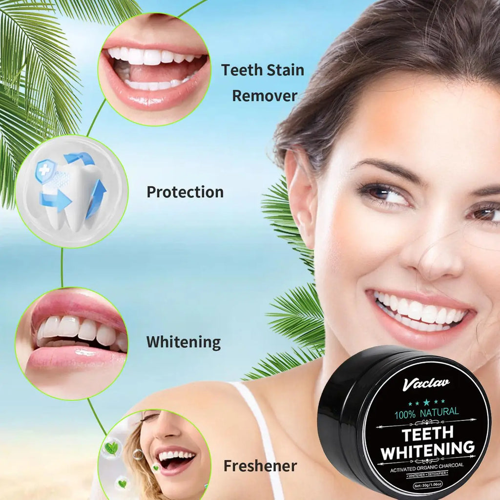 Vaclav Activated Charcoal Teeth Whitening Powder