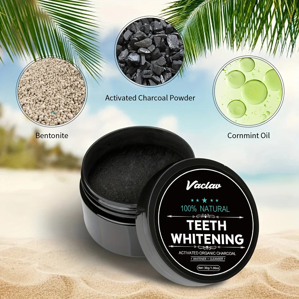 Vaclav Activated Charcoal Teeth Whitening Powder