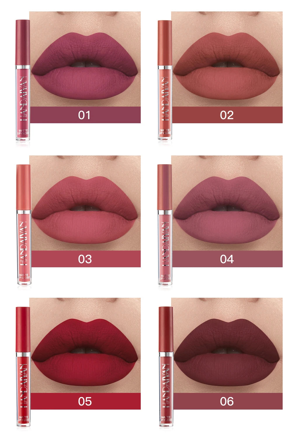 The Velvet Muse Collection: Set of 6 Matte Liquid Lipsticks