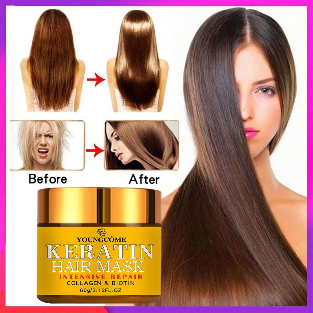 Biotin Collagen Keratin Hair Mask – Deep Repair & Nourishment