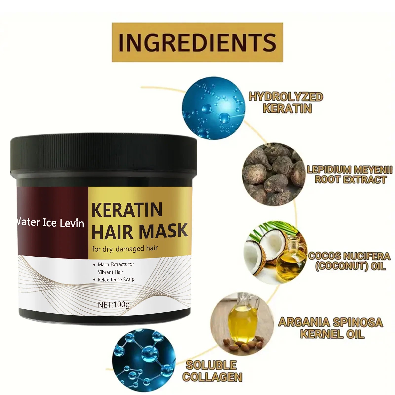Keratin Hair Mask – 5-Second Deep Repair Treatment