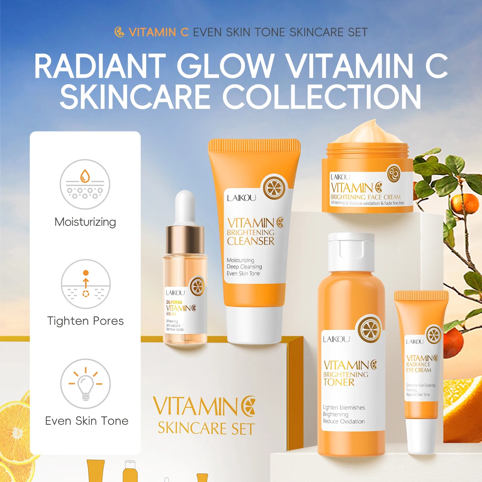 Vitamin C Radiance Ritual – 5-Piece Complete Brightening Collection