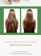 CALIYI Hair Massage Air Cushion Comb Brush Scalp Hairbrush Detangle Anti Static Salon SPA Hairdressing Styling Tool Oval Round