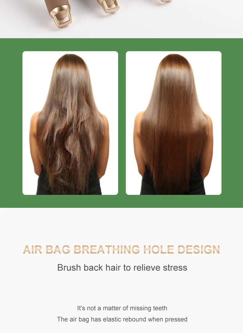 CALIYI Hair Massage Air Cushion Comb Brush Scalp Hairbrush Detangle Anti Static Salon SPA Hairdressing Styling Tool Oval Round