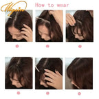 WIGSIN Clip-In Synthetic Bangs – Short Straight Hairpiece