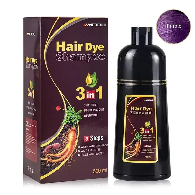 Meidu 3-in-1 Instant Hair Coloring Shampoo – Natural Black & More