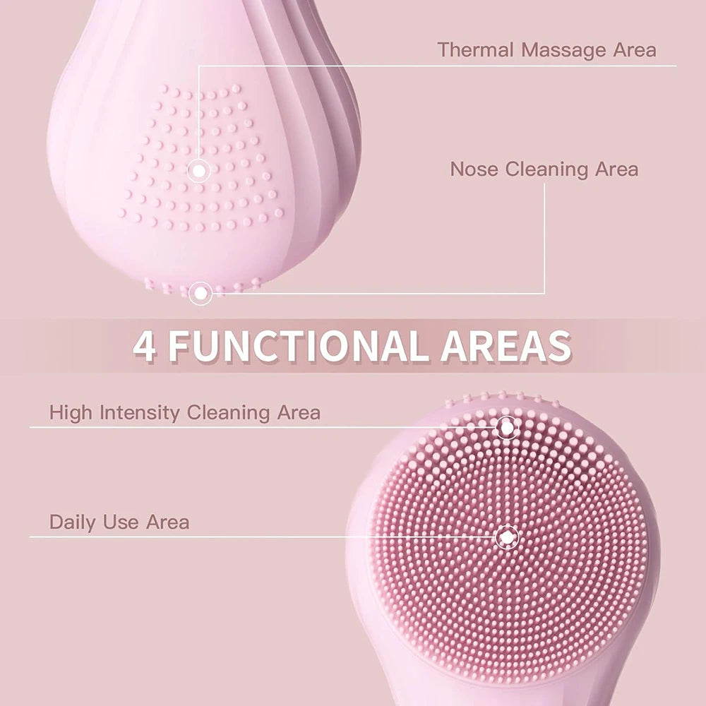 Sonic Glow Facial Cleansing Device – 100% Waterproof & Rechargeable