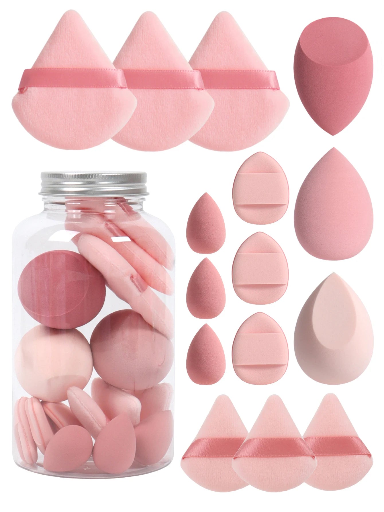 The Glow-Up Bundle: 15-Piece Precision Sponge & Powder Puff Collection