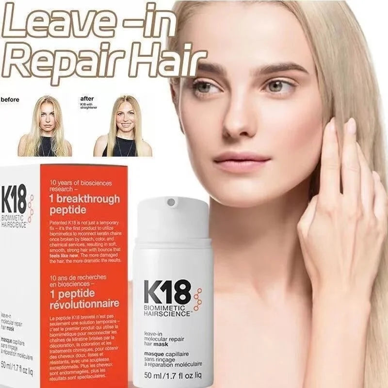 K18 Leave-In Molecular Repair Hair Mask – Deep Conditioning & Keratin