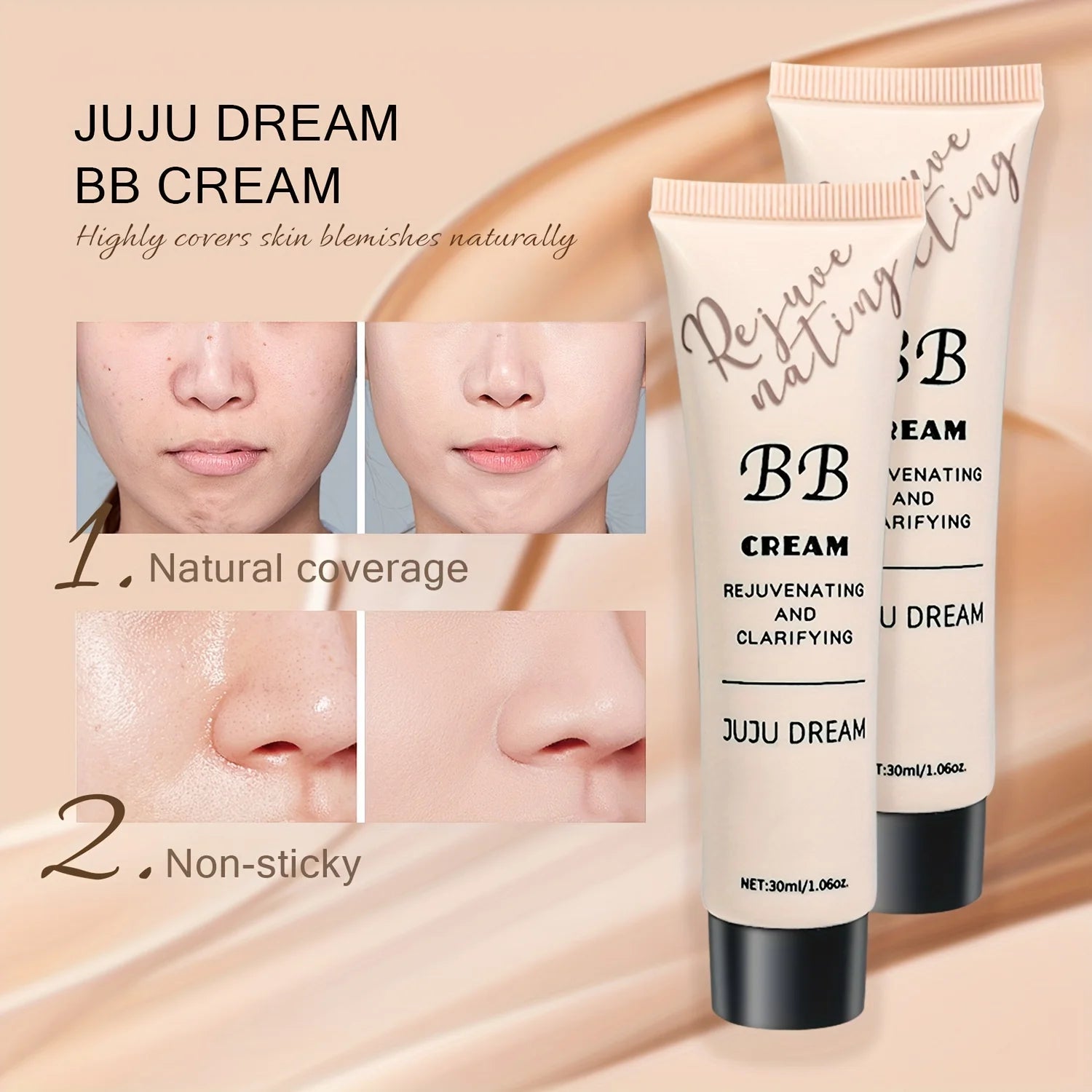Korean Dewy Glow BB Cream – Natural Translucent Skin Perfector