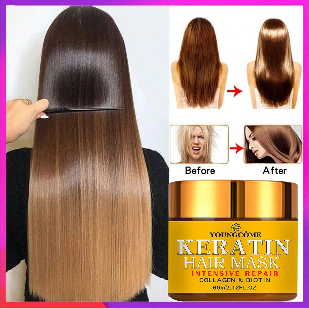 Biotin Collagen Keratin Hair Mask – Deep Repair & Nourishment