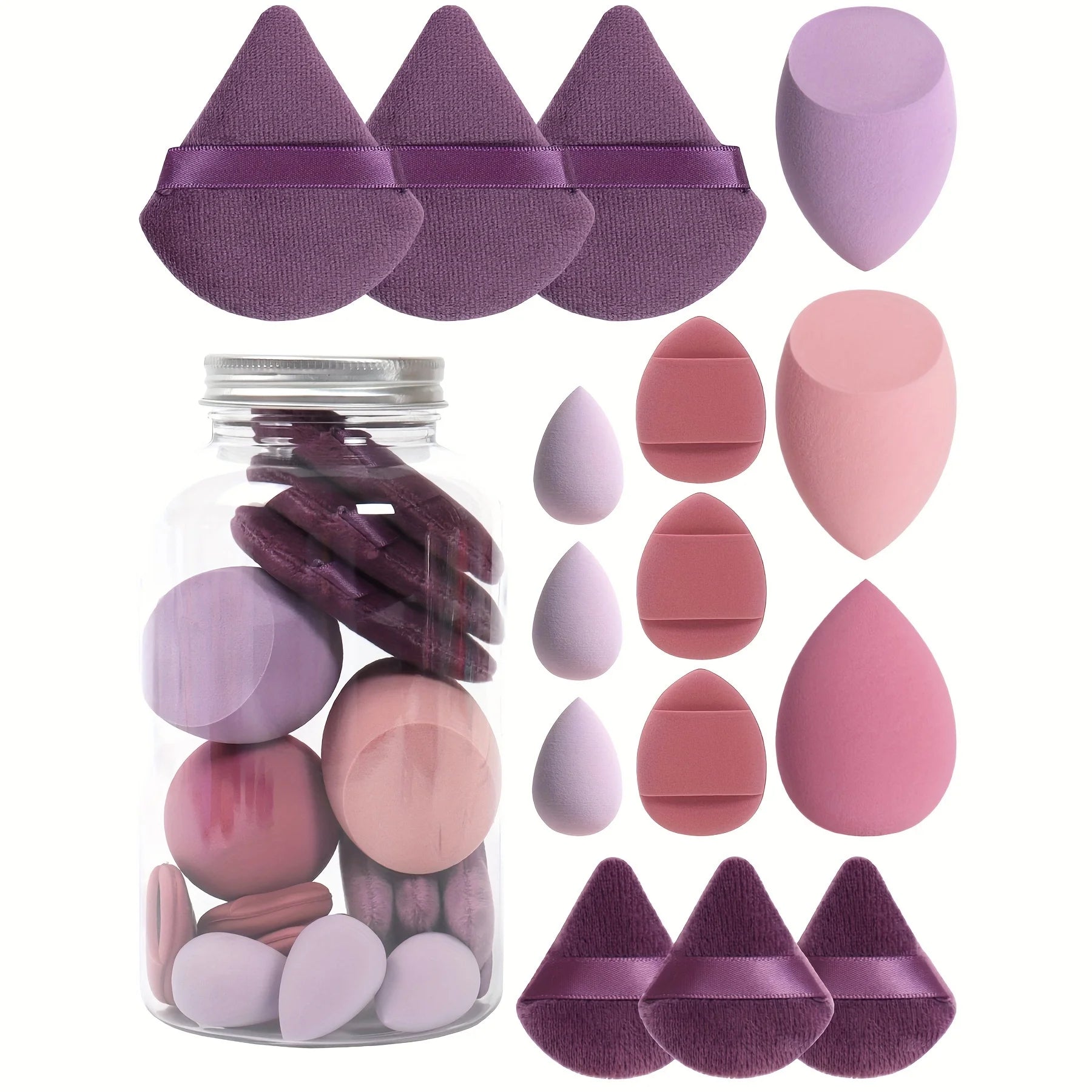 The Glow-Up Bundle: 15-Piece Precision Sponge & Powder Puff Collection