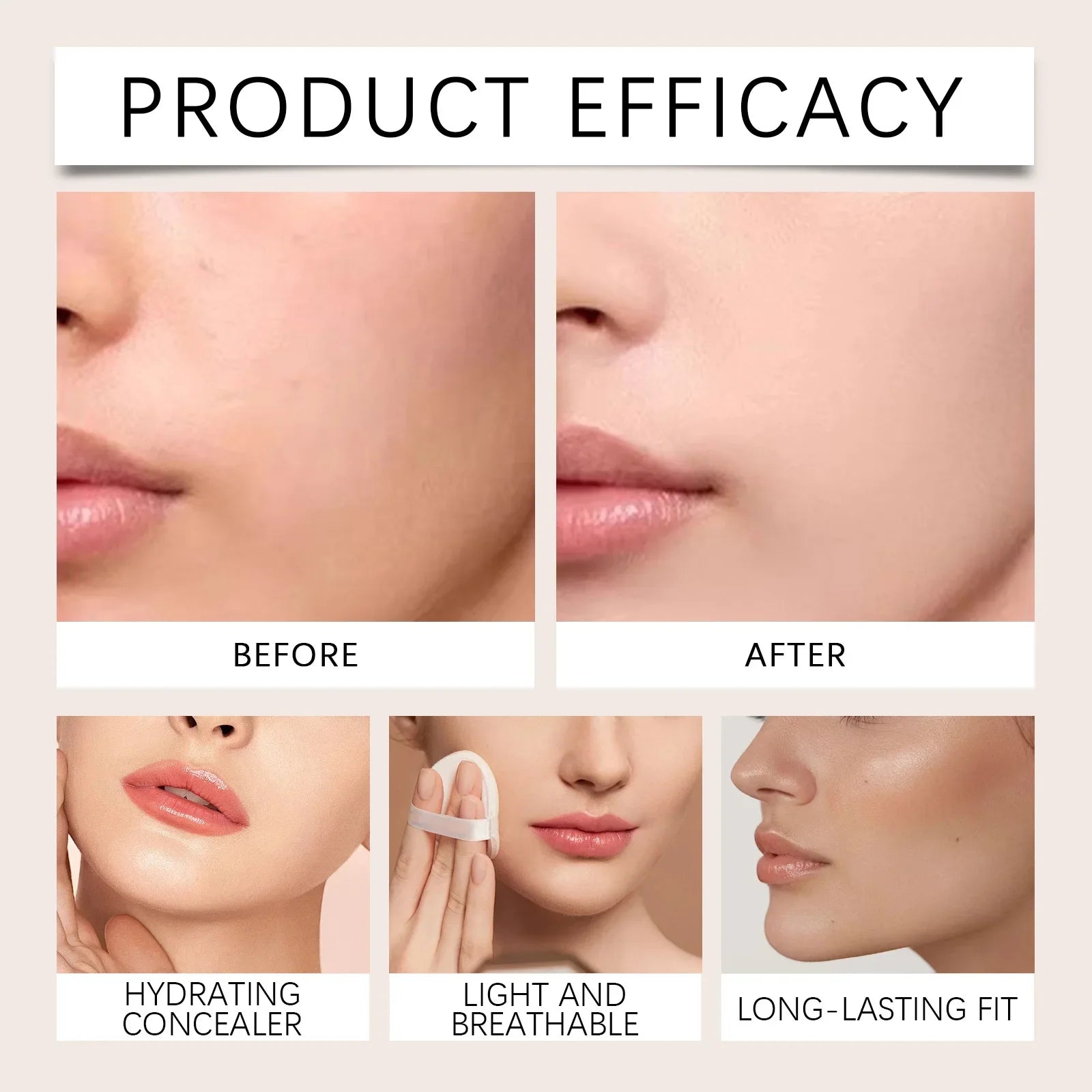 Long-Lasting Natural Coverage Cream Concealer