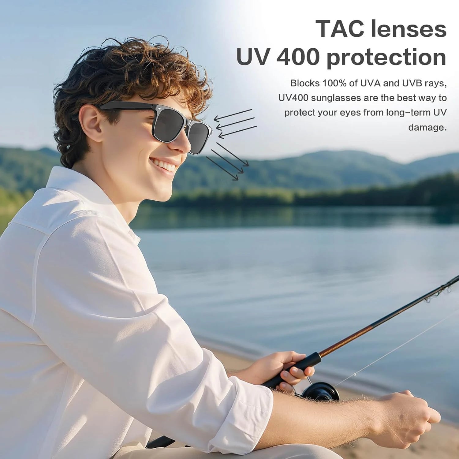 AI Smart Camera Sunglasses – 800W HD, Translation & Calls