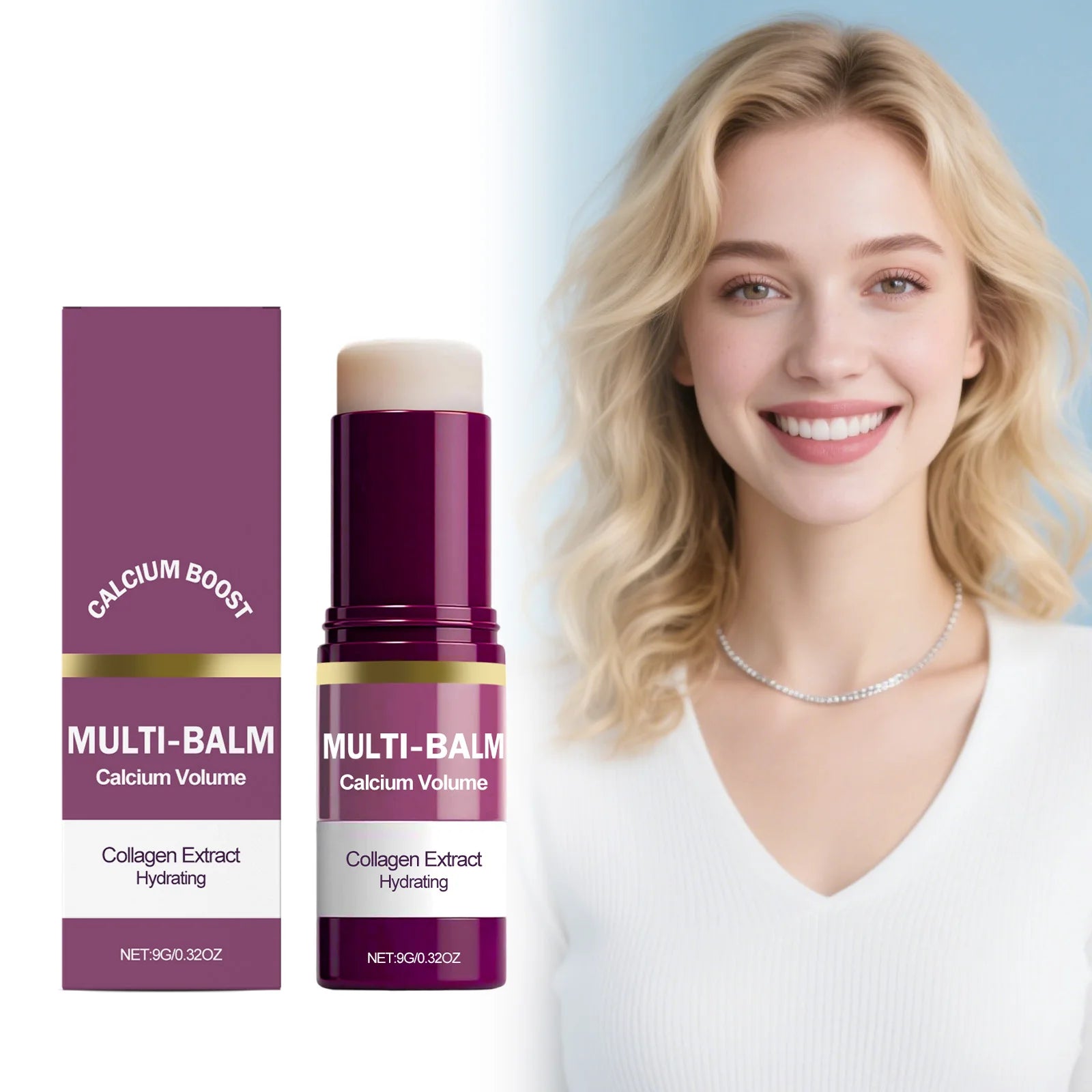 Collagen Multi Balm Stick – Calcium Firming & Deep Hydration for Face, Eyes & Neck