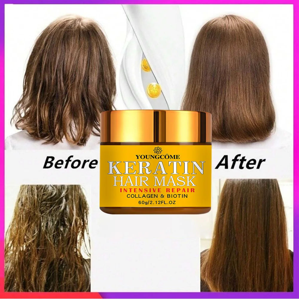 Biotin Collagen Keratin Hair Mask – Deep Repair & Nourishment
